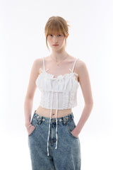 GAGA RIBBON BUSTIER / WHITE