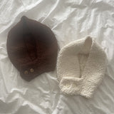Tumb woolen soft button balaclava