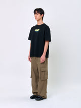 ライイングドッグTシャツ_ブラック
