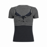 Inez Lace Stripe Tee