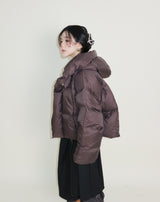 アウトストリングウィンターハイネックダックダウンパッド入りジャケット (Light Padded)