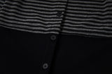 Off-Shoulder Button-Up Stripe Knit 232514000