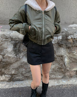Fur ma-1 crop jumper