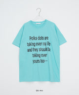 Nanade Lettering Dot Printing Loose-Fit Short Sleeve Tee