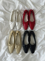 SOFT BALLET RIBBON FLAT SHOES (4COLORS!)