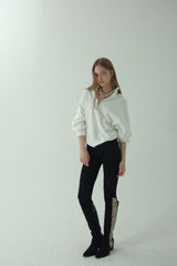HIGH-NECK ZIP-UP SWEATSHIRT_WHITE