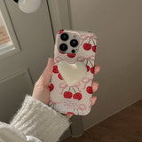 [Mademoment] ribbon cherry design iphone card case