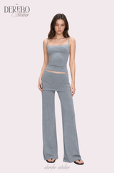 アンナ レース カーディガン トレーニング スリーピース セット (Sleeveless cardigan, pants)