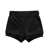 アクティブウォッシュ加工スタッドショートパンツ