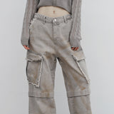 (Unisex) Bison Cargo Wide Denim