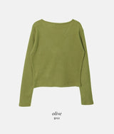 LPコジーVネックラップニット(3color)