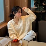 Benr loose basic twisted knitwear