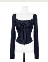 pore glam up ribbon square tee