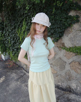 JELLY RIBBED SHORT SLEEVE T-SHIRT