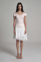 Fairy Lace Flow Skirt, White