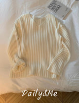 Loose fit V-neck knitwear(2color)