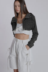 LAYERED KNOT TOP(WHITE)