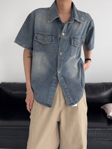 OW Udin Two-Pocket Washed Denim Shirt (2C)