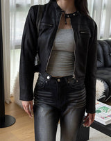 Black cat washing boots cut pants