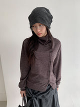 Silteto Button Collar Knit Cardigan