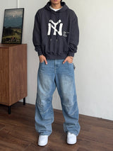 Distro NY Crop Hoodie (4color) (No.989)