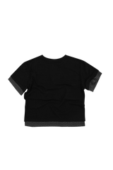 ブラックスターレイヤードヘンリー半袖Tシャツ