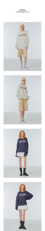 Oversized needlework wool-blend sweater