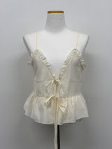 Frilled See-through Layered Bustier
