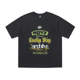 Wording Graphic Tshirts Charcoal