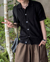 Tiban Cable Knit Short‑Sleeve Cardigan