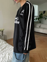 Aensseo ベルベットトラックオーバーTシャツ