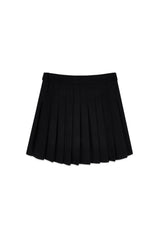 Crepe lace pleated skirt, Gray