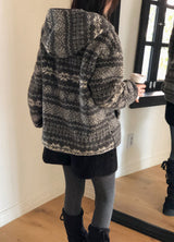 #Cozy Nordic Boa Fleece Hood Jumper (2color)