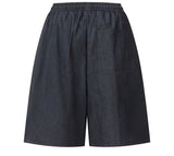 RUSEN BANDING BERMUDA DENIM PANTS UNISEX