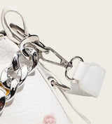Color Flower Baguette Crossbody Bag