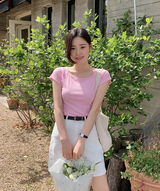 [SHOPPERMADE] パステルスクエア半袖Tシャツ (5color)