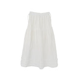 Vicky Frill Long skirt (White)