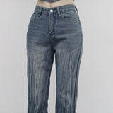 [NONCODE] Fluffy Washing Denim Bootcut Pants