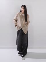 (UNISEX) ピンタックワイドデニムパンツ