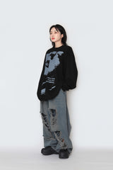Face over long sleeve T