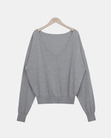 Seul Deep V-Neck Long-Sleeve Knit