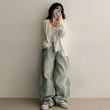 Dub Color Raglan Knit Cardigan
