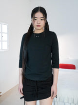 コンフィ 3/4スリーブT (BLACK)