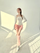 1155. Via scarf halter top bolero set (5color)