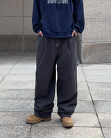 Chiro Stitch Cotton Pants (Charcoal)