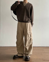 Inset Layered V-neck Knit
