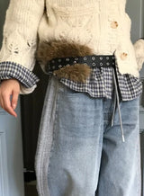 WILD FUR EYELET BELT