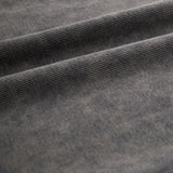 V NECK BUTTON HOODIE (STONE BROWN)