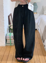 Daily Pintuck Long Wide Cotton Pants (2color)