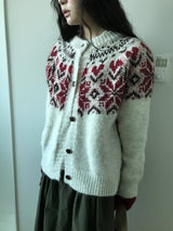 Roselle Heart Snowflake Cardigan (2color)